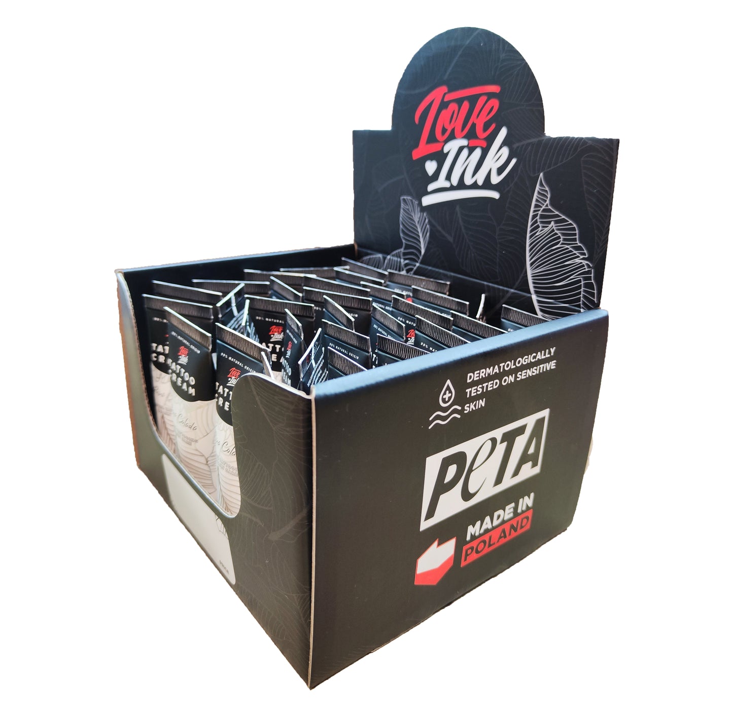 30 x krema za tetoviranje Pina Colada 20 ml - škatla - stojalo za razstavljanje