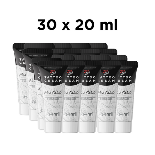30 x Tattoo Cream Pina Colada 20ml - Škatuľka - stojanček na vystavenie